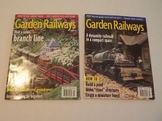 Lot of 2 GARDEN RAILWAYS Magazines 2002 Feb April Model Trains EUC