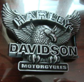   DUTY HARLEY DAVIDSON BELT BUCKLE EAGLE WITH 1/4 INCH RAISED LETTERS