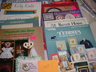   cross stitch needle point leaflets booklets Bears USED more