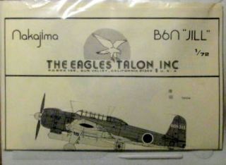 Eagle Talon Inc. 1/72 Nakajima B6N Jill Vacuform