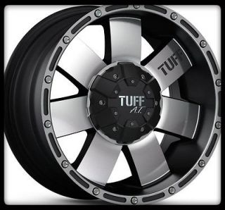 16 X 8 TUFF T02 BLACK RIMS W/ LT255/85/16 TOYO OPEN COUNTRY M/T 