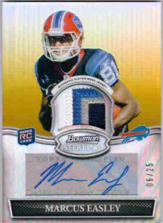 2010 Bowman Sterling Marcus Easley ROOKIE AUTOGRAPH REFRACTOR #/99 