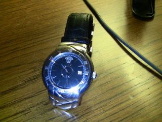 Versace watch for men, leather, sapphire crystal