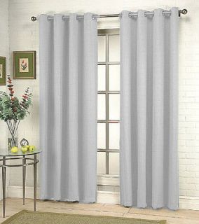 PANELS GROMMET SILVER WINDOW COVERING CURTAIN 40X84 NEW BETH