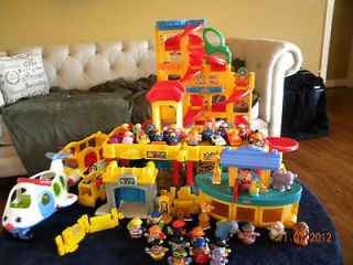Fisher Price Little People Assorted Lot with Car Wash, School Bus 