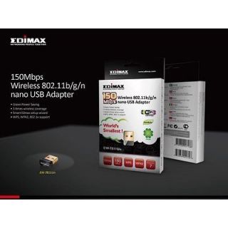 EDIMAX EW 7811UN WIRELESS 802.11 B/G/N 150MBPS NANO USB ADAPTER