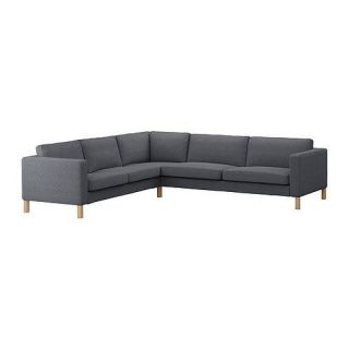 IKEA KARLSTAD 3+2/2+3 Corner Sofa Slipcover, Korndal medium gray, NEW