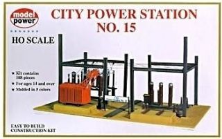HO Scale Model Power City Electric Power Station Building Kit   well 