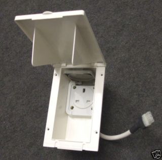 Auto Marine 240v outlet socket recessed WHITE PO119