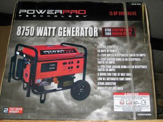   Pro Technology 8750E 7000w rated 8750w Max Electric Start Generator