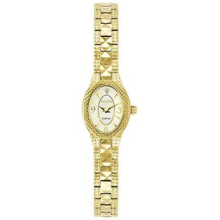 Elgin EG7015 Womens Gold Tone Genuine Diamond Watch in Gift Box