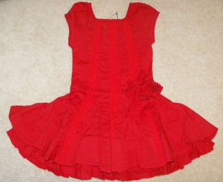 NWT Size 2 Eliane et Lena Paris Red GAZELLE 50s Girl Collection Dress