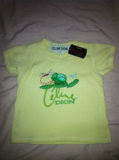 Celine Dion A New Day Vegas   GREEN baby T shirt New Size 12 or 18 