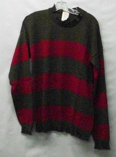 Freddy Krueger Nightmare on Elm St Sweater Costume Adult XL 44 46 