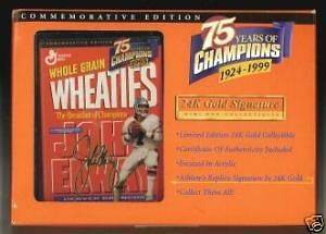 JOHN ELWAY WHEATIES MINI BOX 75 YEARS OF CHAMPIONS