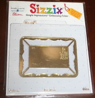 SIZZIX Simple Impressions Embossing Folder Picture Frame Rectangle #2 