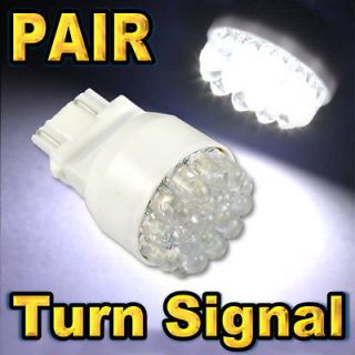 SUPER WHITE 3157 3057 19 LED FRONT TURN SIGNAL LIGHT BULBS #F19 
