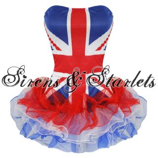 LADIES NEW UNION JACK BRITISH SPICE GIRLS FANCY DRESS PARTY OUTFIT 