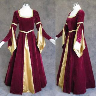 Medieval Renaissance Gown Dress Costume LARP Wedding L