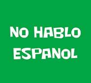 NO HABLO ESPANOL funny mexico spanish T Shirt Medium M