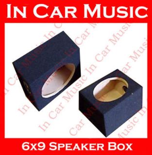 6X9 Pair x 2 Box Enclosures 4 Car Audio Speakers 6 X 9