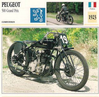 1923 Peugeot 500 Grand Prix Competition Motorcycle Engine 496cc Four 