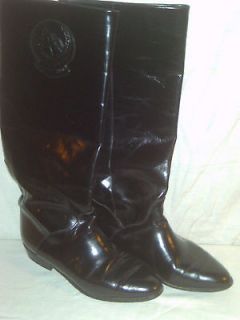 Ascot Equestrian Leather Riding Boots ELASTOMERE Made in Italy Size 