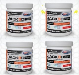 PACK 4 X USP Labs JACKED MICRO Pre Workout Fruit Punch 40 servings 