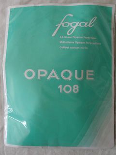 NEW FOGAL OPAQUE 108*ALL SHEER OPAQUE TIGHTS PANTYHOSE*BORD​EAUX 