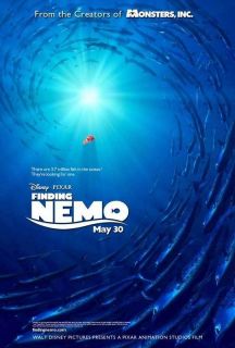 FINDING NEMO movie poster original Fish Swirl 2 sided RARE POSTER