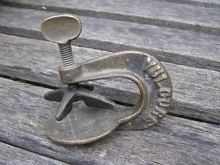 Antique Bicycle Wheel Tire Patch Clamp Fix vintage tool cast iron 