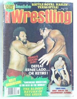 Inside Wrestling Magazine March 1976 Ernie Ladd Pedro Morales M020