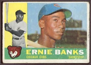 1960 Topps #10 Ernie Banks F, ink 26857