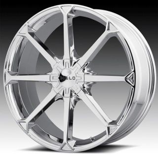 20 inch Helo chrome wheels rims 20x8 +42 5x4.25 5x108 continental ls 