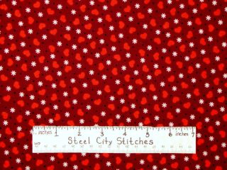 Love Lucy Desi Fred Ethel Red Hearts Toss Fabric YARD