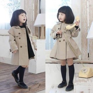 NEW baby kid girl winter spring wind jacket coat trench outwear Size 