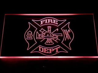 732 r Fire Dept Helmet AXE Ladder Neon Light Sign