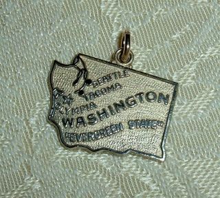   Silver Gold Clad Washington State Charm Evergreen State Seattle
