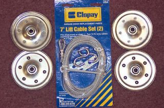 Garage Door Extension Spring Cable & 4 Pulley Kit