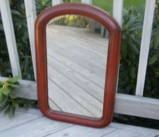   VINTAGE LARGE OLD VICTORIAN 1800s CHERRY or MAHOGANY WOOD WALL MIRROR