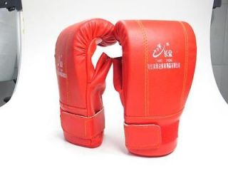 MMA Red Cestus Muay Thai Boxing Gloves PUNCH Mitts Training Sanda 