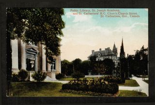   CATHARINES Ontario Public Library RC Church 1916 Message Boat Travel