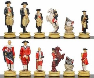 Large Revolutionary War Theme Chess Set