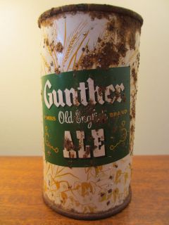   BALTIMORE MD GUNTHER OLD ENGLISH ALE FAMOUS BRAND FLAT TOP BEER CAN