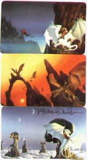 Michael Whelan autographed Dragon Phone Card set [3 cards] [1 