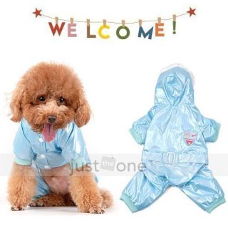 Fashion Cool DOG Puppy Pet Apparel Warm Winter Rain Coat Hoodie Jacket 