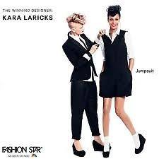 NWT 2012 Fashion Star For H&M Black Color Jumpsuit By Kara Laricks