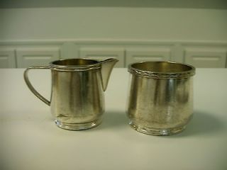 EPNS Silver soldered Creamer and Open Sugar Bowl