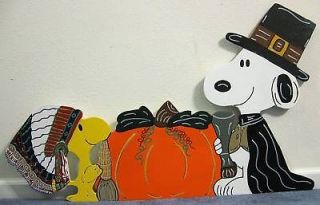 Snoopy and Woodstock Pilgrim Thanksgiving Yard Art Decoration