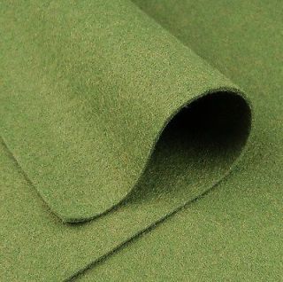x18 Olive green wool felt fabric / quilting card making vintage 